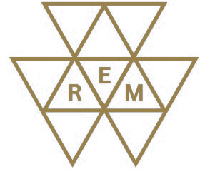 REM logo — interlocking triangles